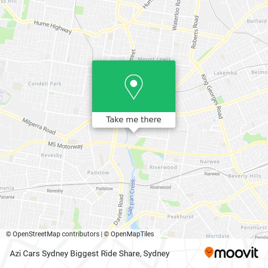 Mapa Azi Cars Sydney Biggest Ride Share