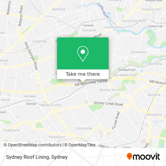 Mapa Sydney Roof Lining