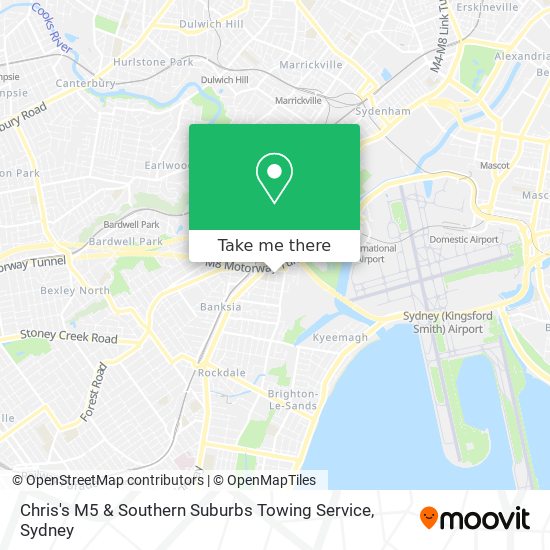 Chris's M5 & Southern Suburbs Towing Service map