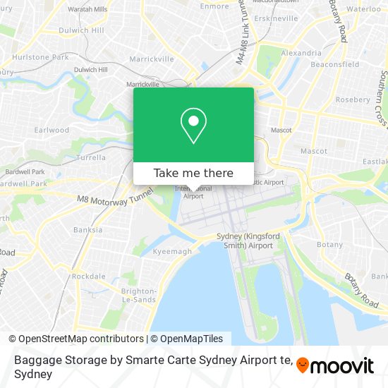 Mapa Baggage Storage by Smarte Carte Sydney Airport te