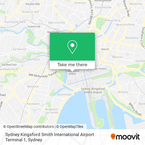 Mapa Sydney Kingsford Smith International Airport Terminal 1