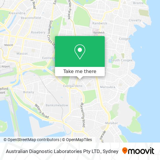 Mapa Australian Diagnostic Laboratories Pty LTD.
