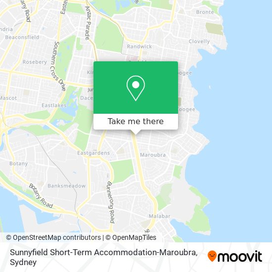 Mapa Sunnyfield Short-Term Accommodation-Maroubra