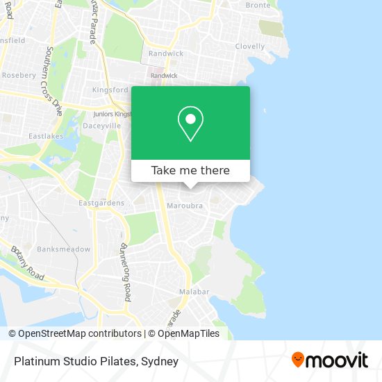 Platinum Studio Pilates map