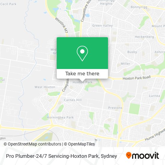 Pro Plumber-24 / 7 Servicing-Hoxton Park map