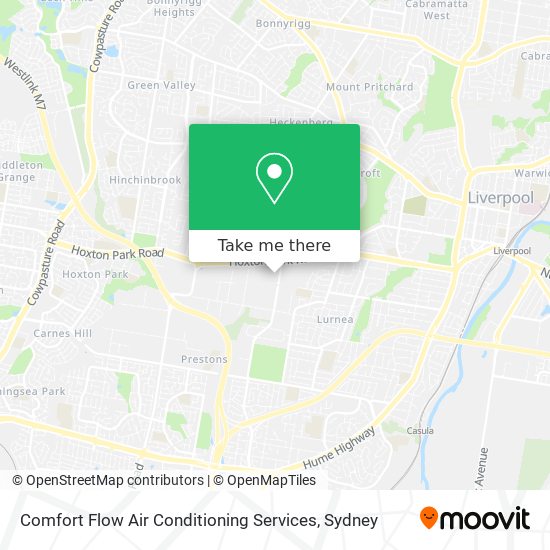 Comfort Flow Air Conditioning Services map