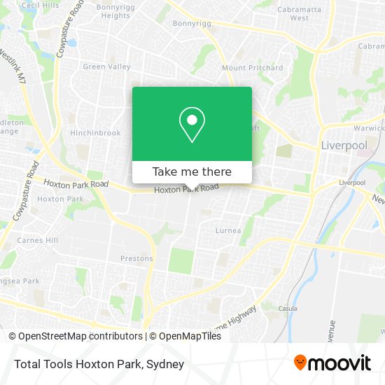 Total Tools Hoxton Park map