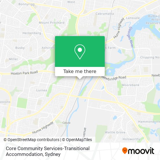 Core Community Services-Transitional Accommodation map