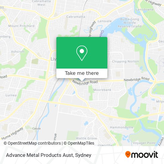 Mapa Advance Metal Products Aust