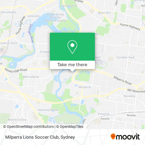 Milperra Lions Soccer Club map