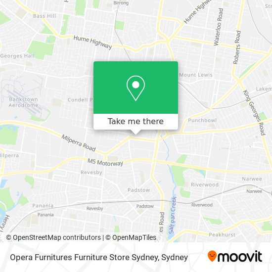 Opera Furnitures Furniture Store Sydney map