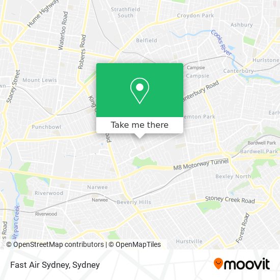 Mapa Fast Air Sydney