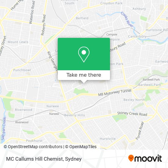 MC Callums Hill Chemist map