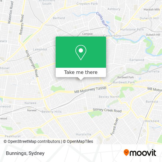 Bunnings map