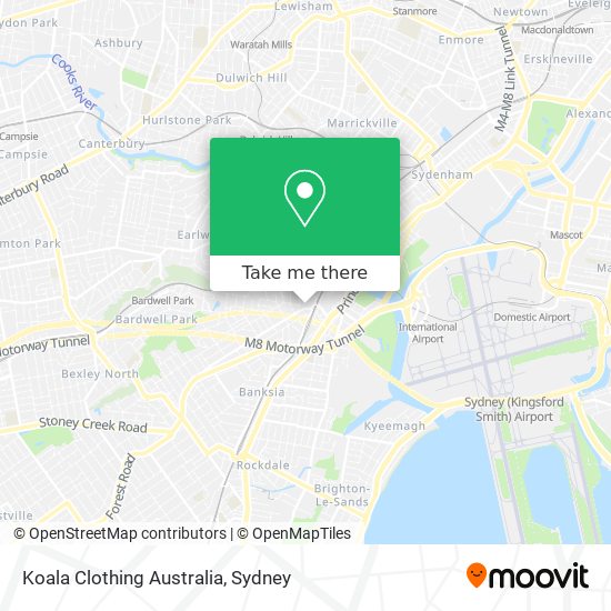 Koala Clothing Australia map