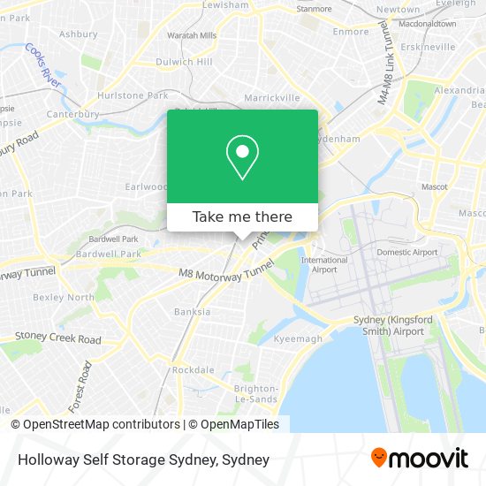 Holloway Self Storage Sydney map