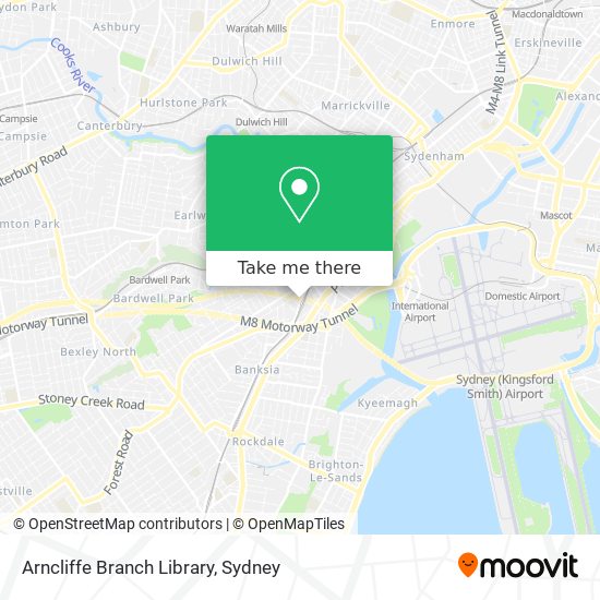 Arncliffe Branch Library map