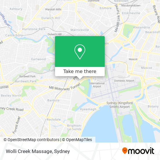 Mapa Wolli Creek Massage