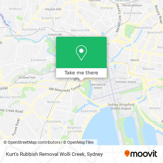 Kurt's Rubbish Removal Wolli Creek map