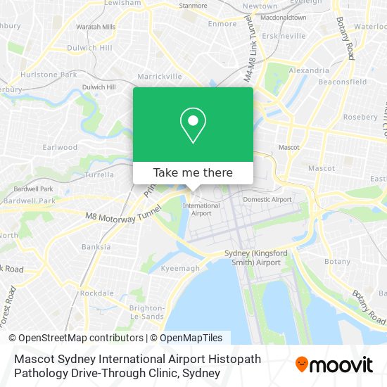 Mascot Sydney International Airport Histopath Pathology Drive-Through Clinic map