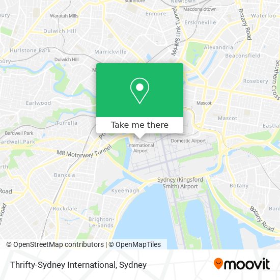 Thrifty-Sydney International map