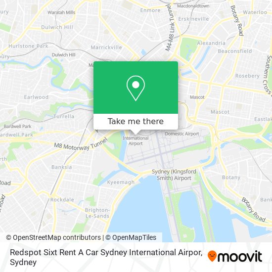 Redspot Sixt Rent A Car Sydney International Airpor map