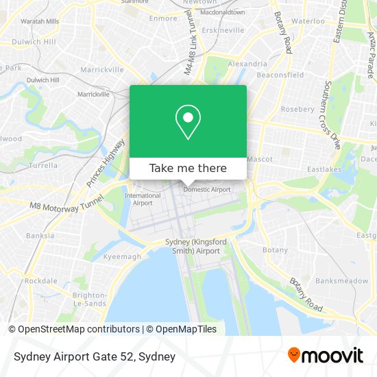 Sydney Airport Gate 52 map
