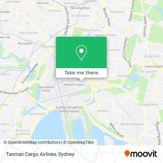 Tasman Cargo Airlines map