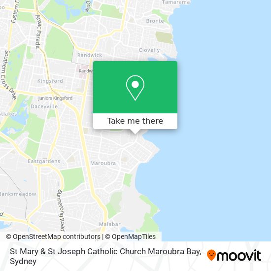 Mapa St Mary & St Joseph Catholic Church Maroubra Bay