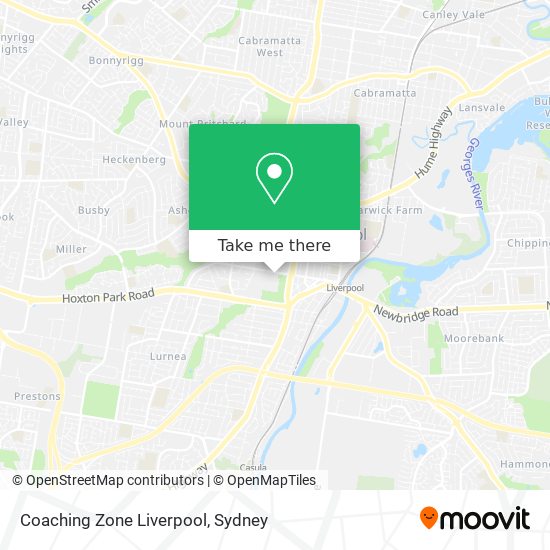 Coaching Zone Liverpool map