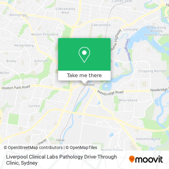 Liverpool Clinical Labs Pathology Drive-Through Clinic map