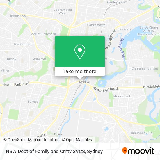 NSW Dept of Family and Cmty SVCS map