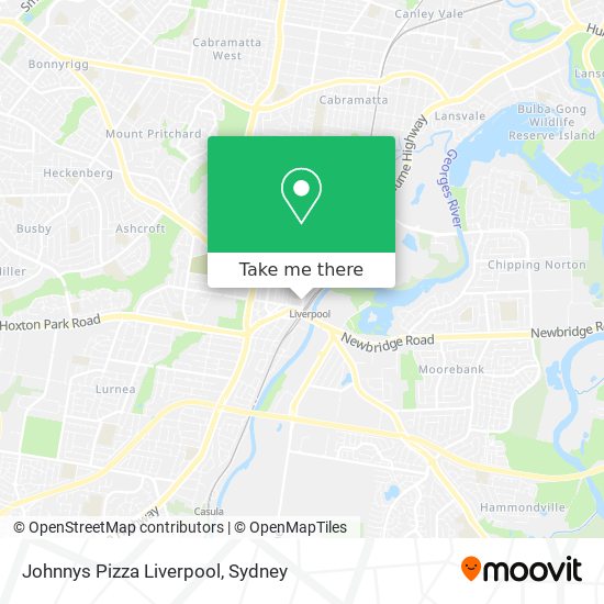 Johnnys Pizza Liverpool map