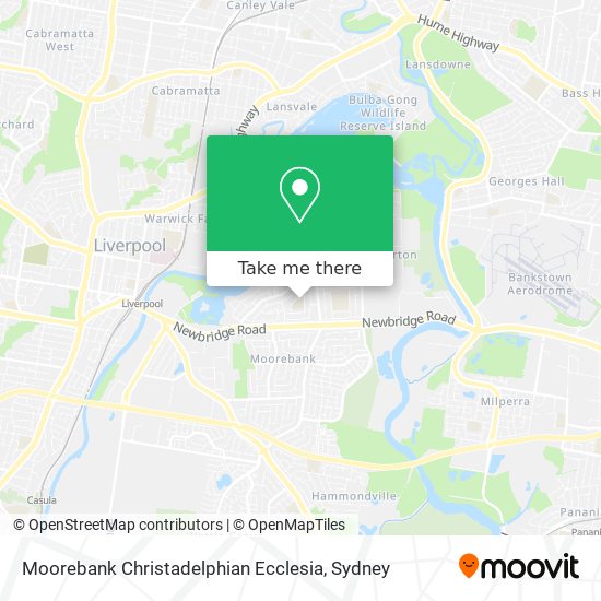 Moorebank Christadelphian Ecclesia map