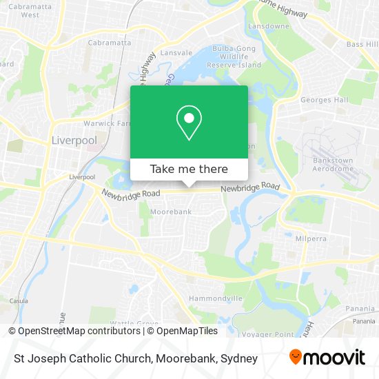 Mapa St Joseph Catholic Church, Moorebank