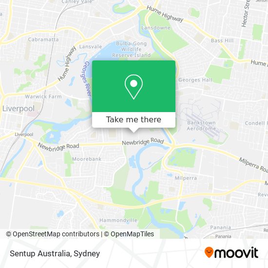 Sentup Australia map