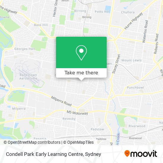Condell Park Early Learning Centre map