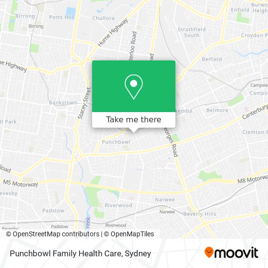Mapa Punchbowl Family Health Care