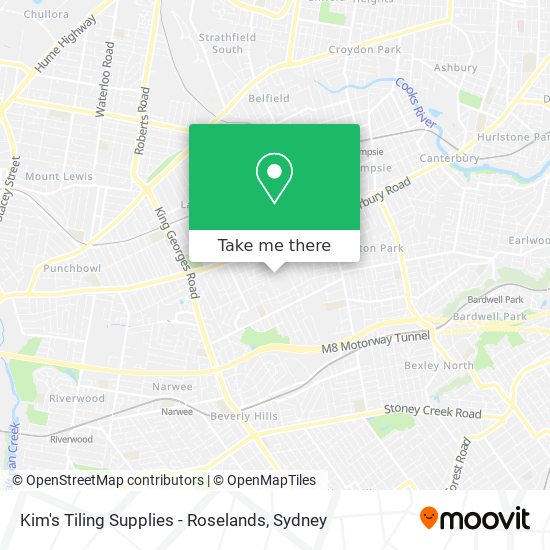 Kim's Tiling Supplies - Roselands map