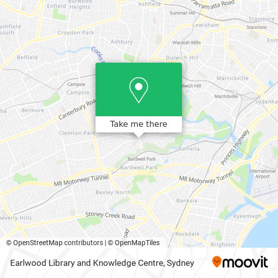 Earlwood Library and Knowledge Centre map