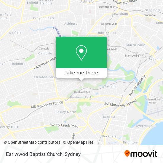 Earlwwod Baptist Church map
