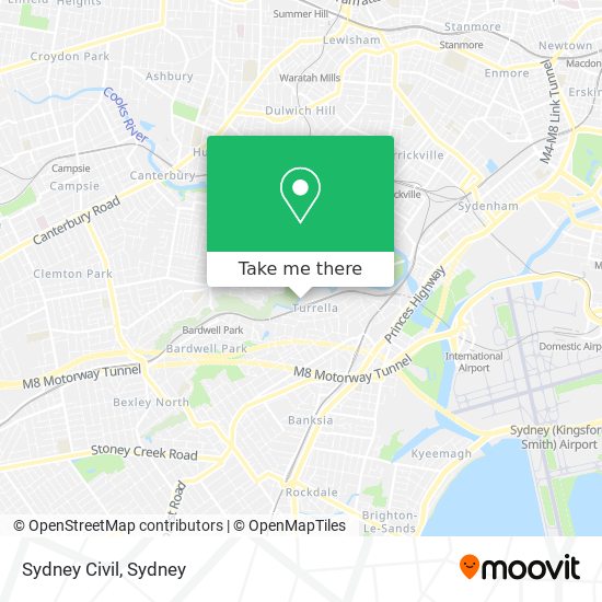 Mapa Sydney Civil