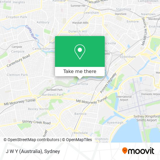 J W Y (Australia) map