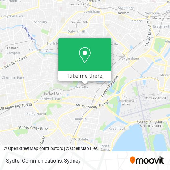 Mapa Sydtel Communications