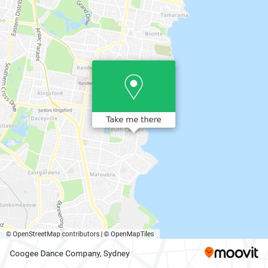 Mapa Coogee Dance Company