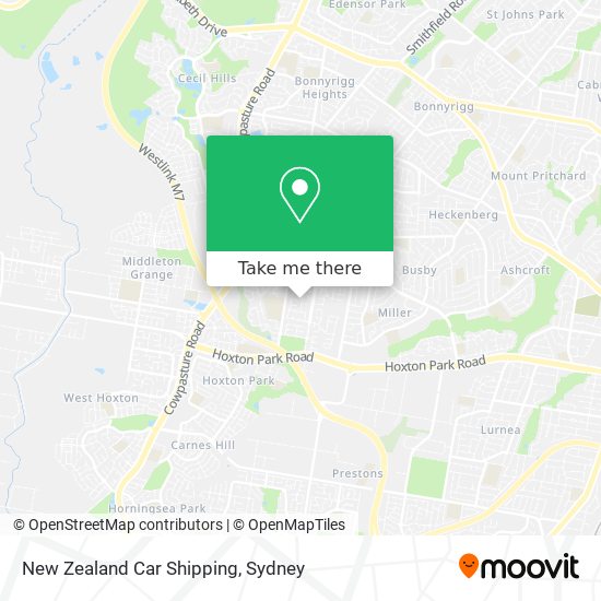 New Zealand Car Shipping map