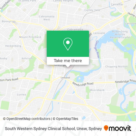 Mapa South Western Sydney Clinical School, Unsw