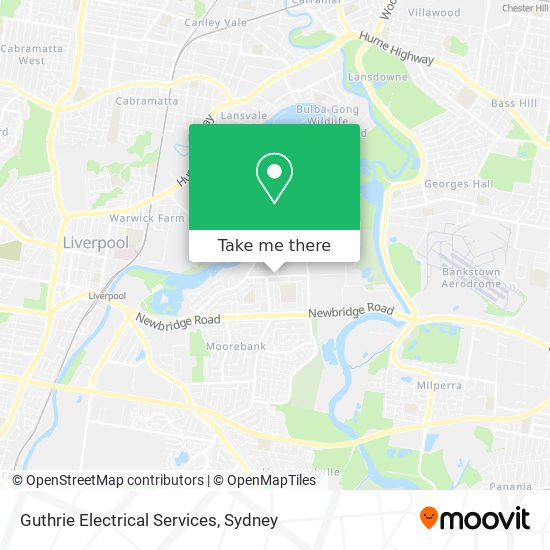 Mapa Guthrie Electrical Services