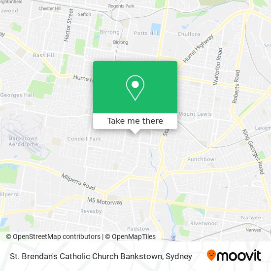 St. Brendan's Catholic Church Bankstown map