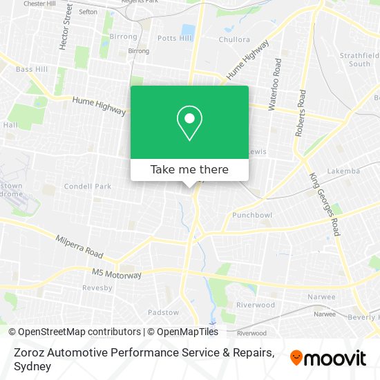 Zoroz Automotive Performance Service & Repairs map